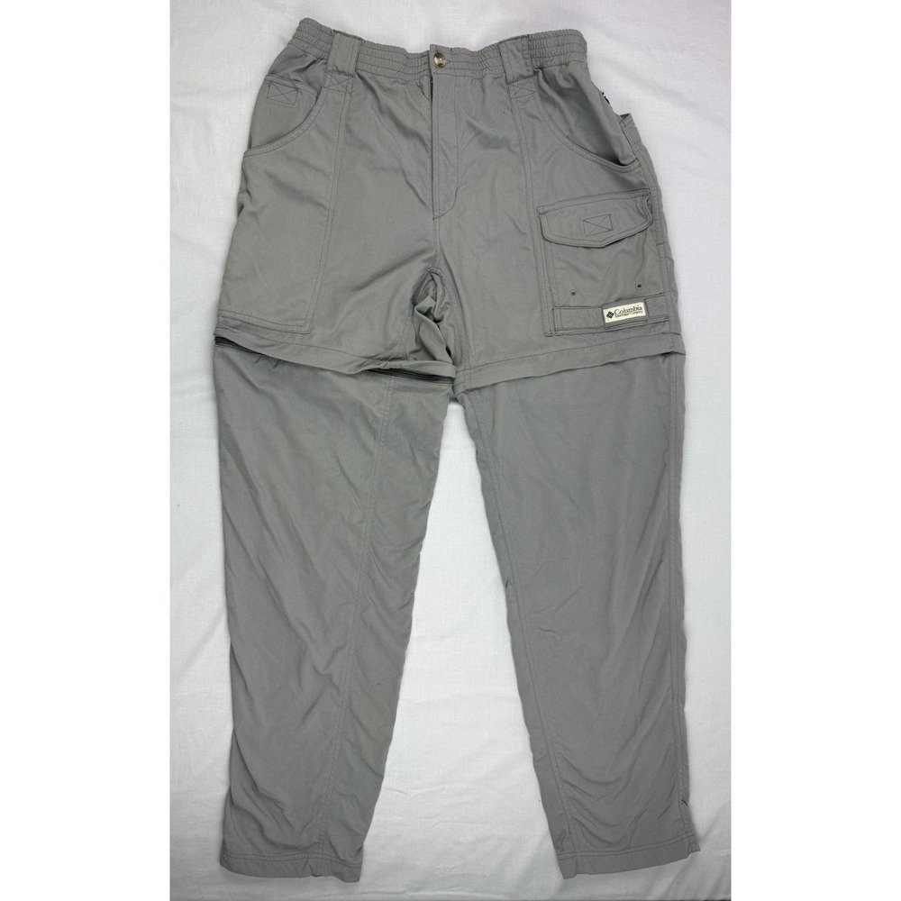 Columbia Womens Convertible Hiking Pants Gray Zip Off Cargo M